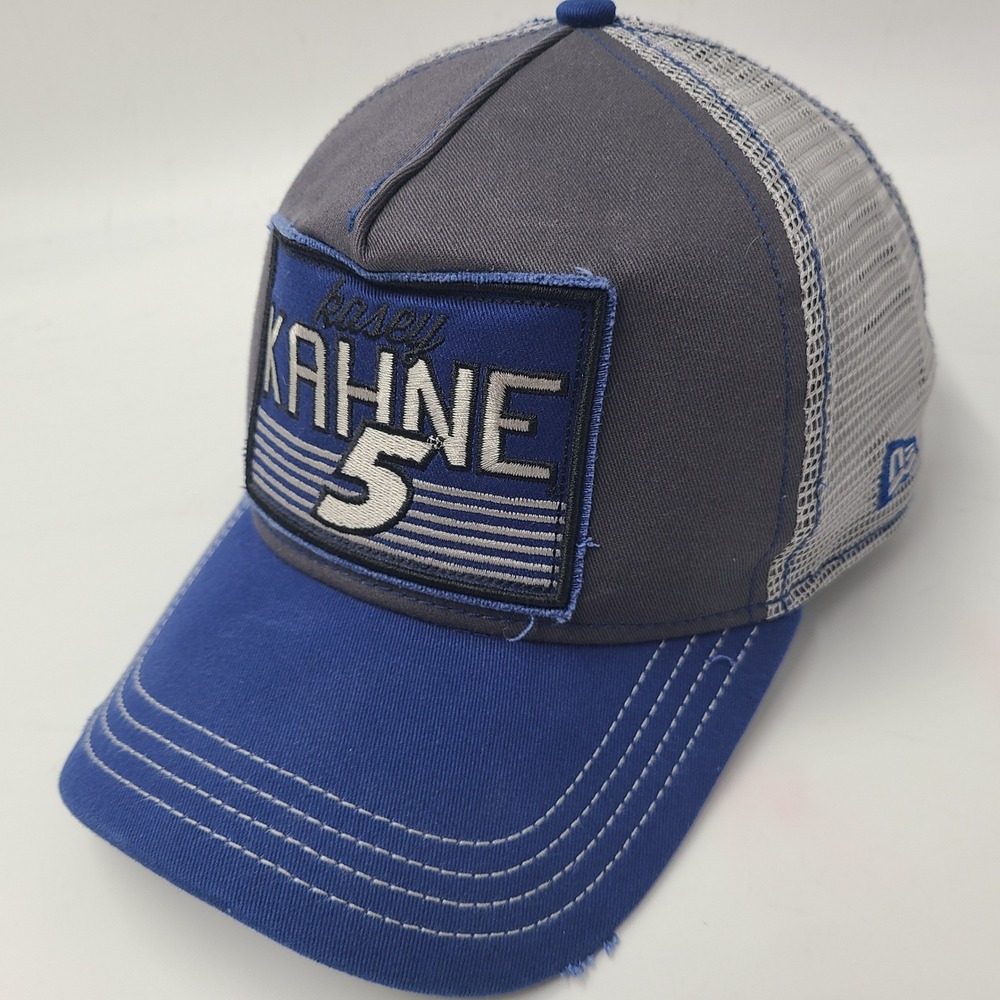 Kasey Kahne Hat Snapback Trucker Mesh New Era 9Forty Gray‎ Blue NASCAR #5 Men
